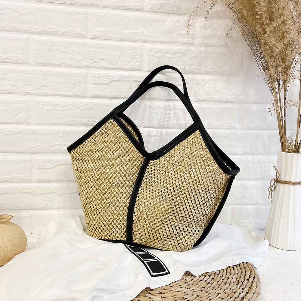 Casual Multicolord Straw Shoulder Bag