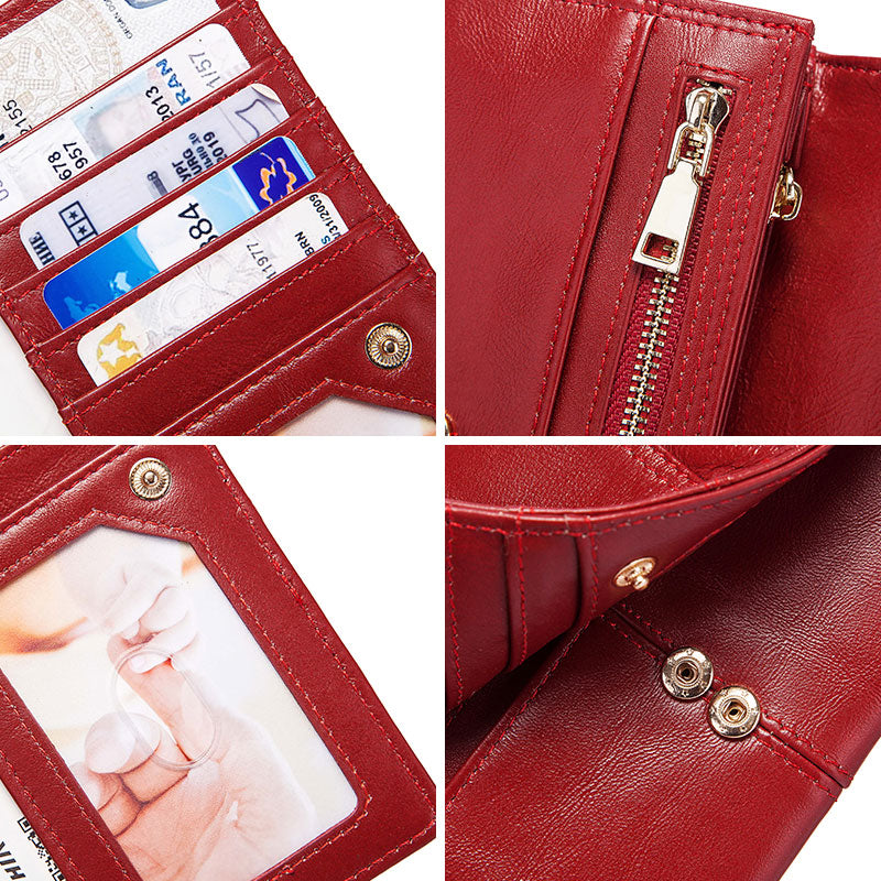 Patchwork Style Leather Wallet