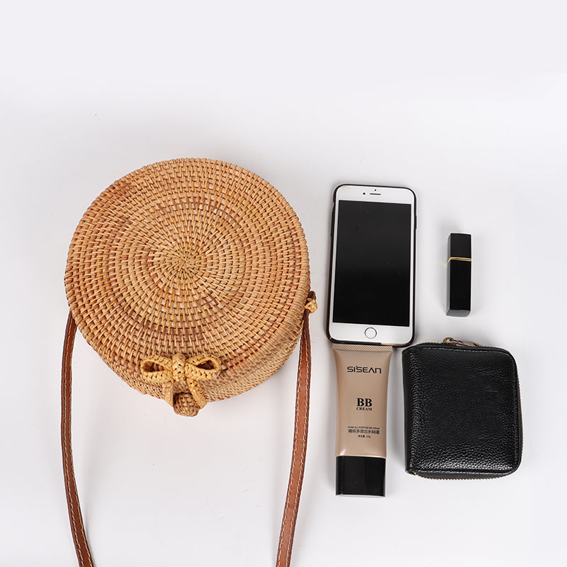Summer Round Handmade Straw Bag