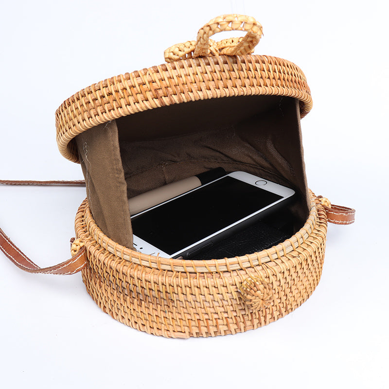 Summer Round Handmade Straw Bag