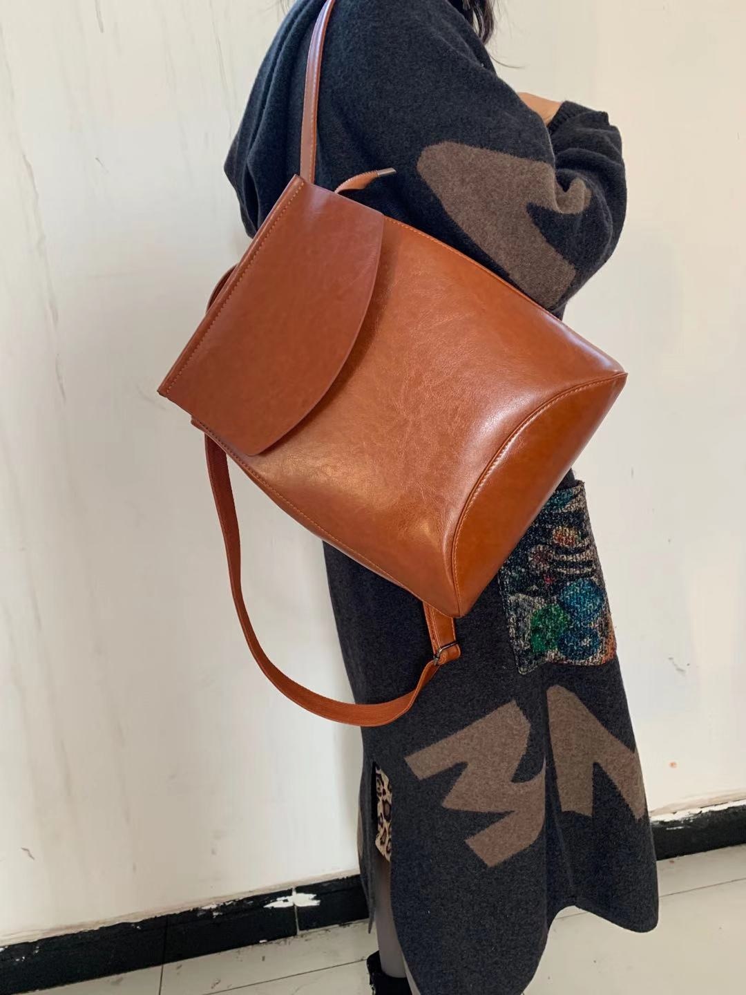 Laconic Style Eco-Leather Backpack