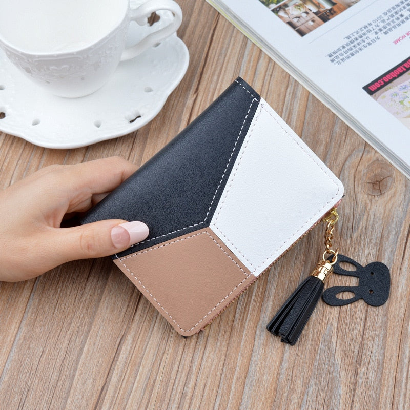 Geometric Printed Short Wallet for Women