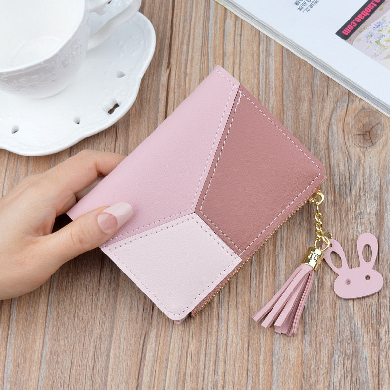 Geometric Printed Short Wallet for Women