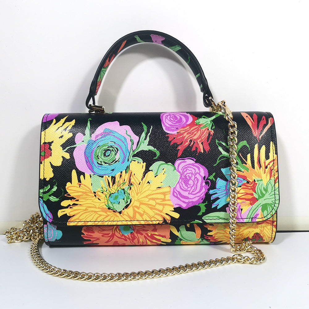 Colorful Printed Chain Mini Handbag