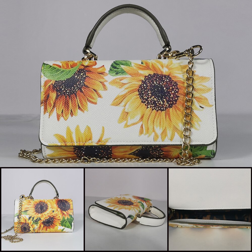 Colorful Printed Chain Mini Handbag