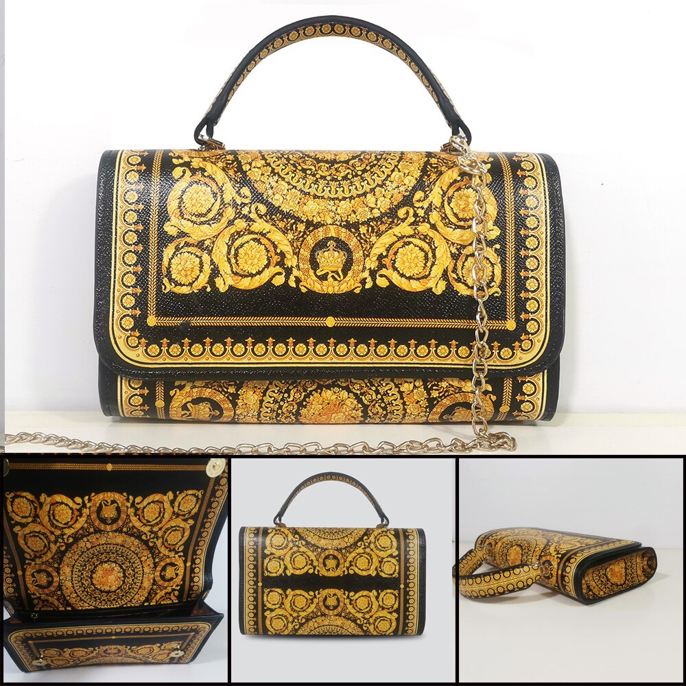 Colorful Printed Chain Mini Handbag