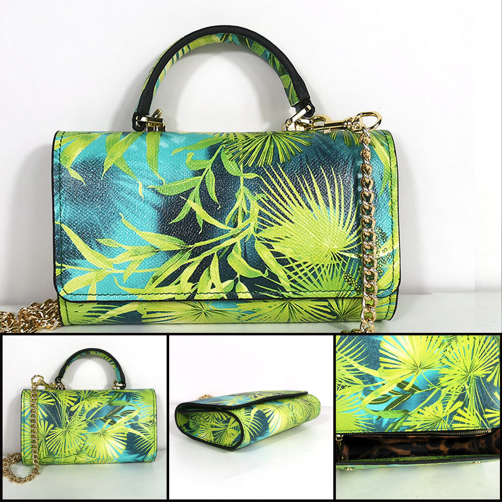 Colorful Printed Chain Mini Handbag
