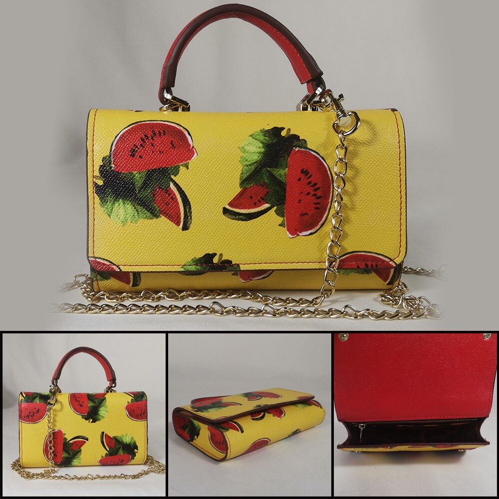 Colorful Printed Chain Mini Handbag