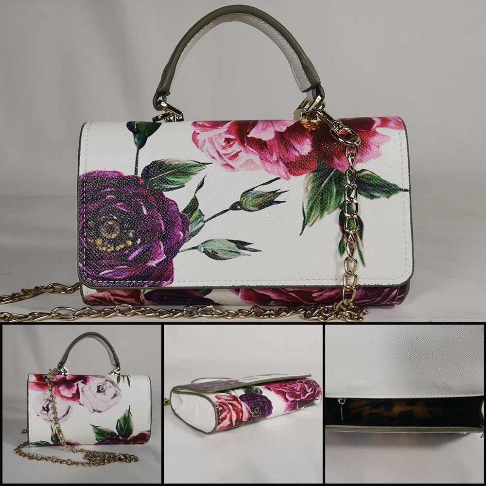 Colorful Printed Chain Mini Handbag