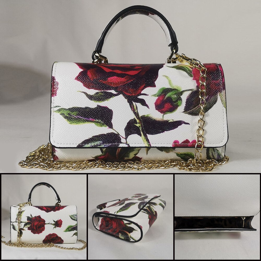 Colorful Printed Chain Mini Handbag
