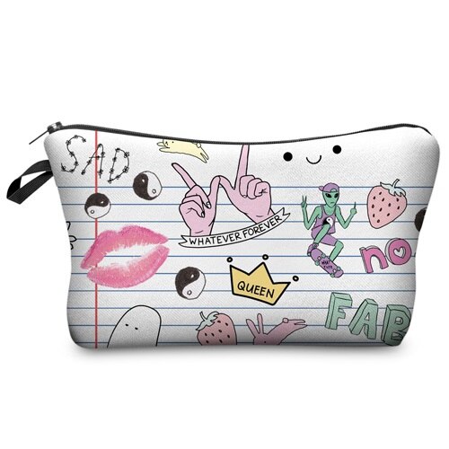 Fashion 3D Printed Cosmetic Bags