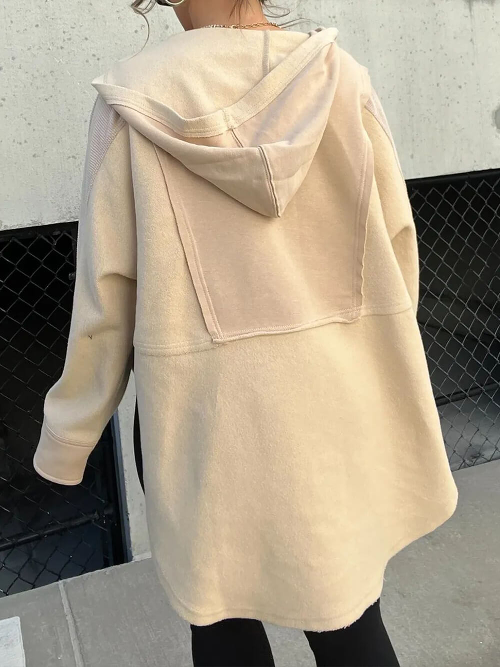 Tong Fashion Loose Casual Splicing Pullover