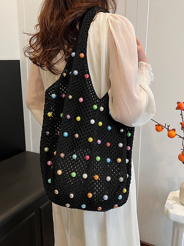 Beads Hollow Woven Handbag Bags Accessories