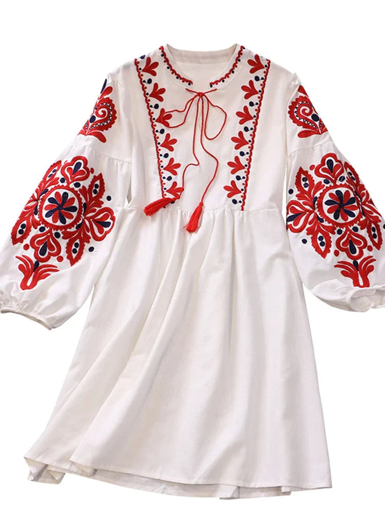 Retro Bohemian Holiday Dress for Boho Dress