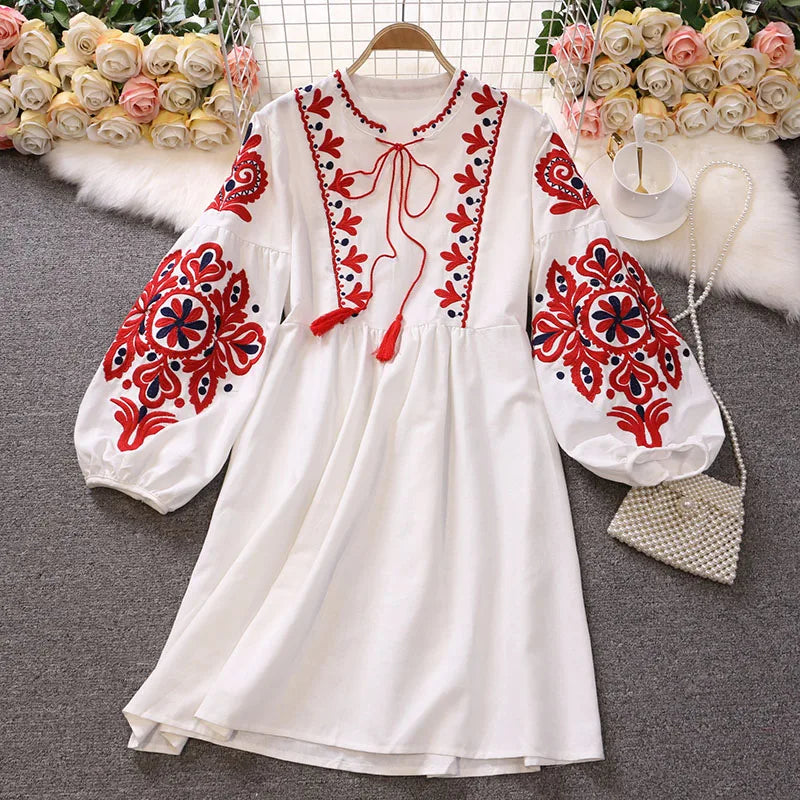 Retro Bohemian Holiday Dress for Boho Dress