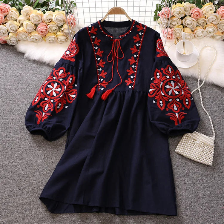 Retro Bohemian Holiday Dress for Boho Dress