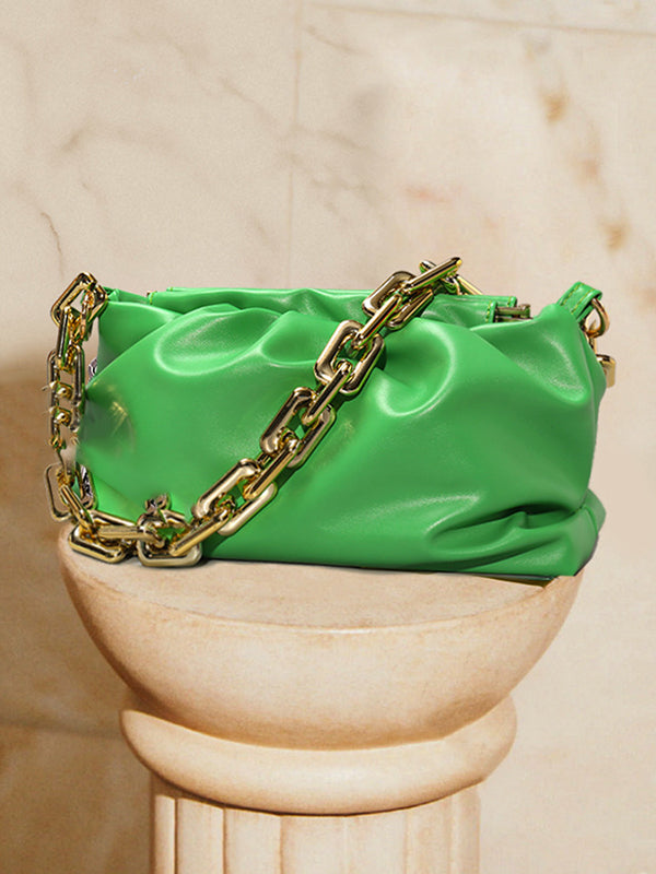 Chains Pleated Split-Joint Handbags Bags