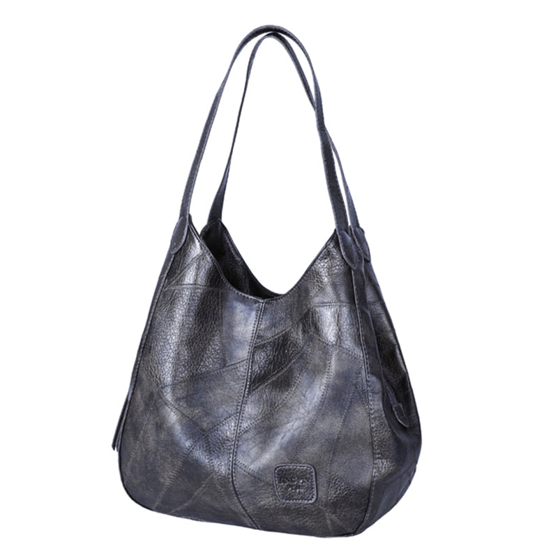 Vintage Handbag with Multi-Pockets
