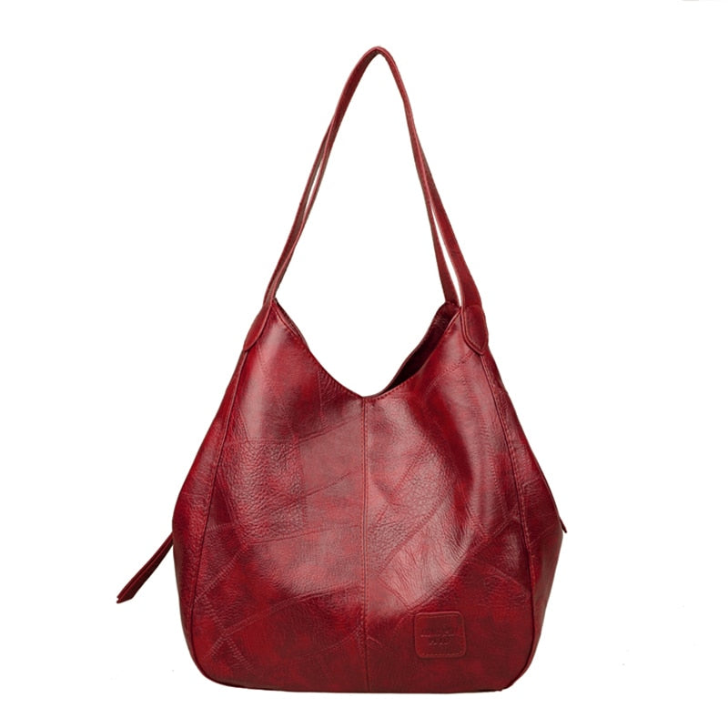 Vintage Handbag with Multi-Pockets