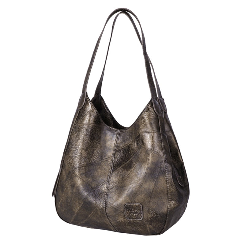 Vintage Handbag with Multi-Pockets
