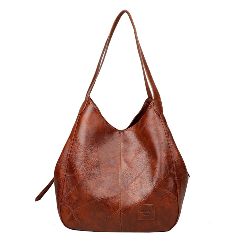 Vintage Handbag with Multi-Pockets
