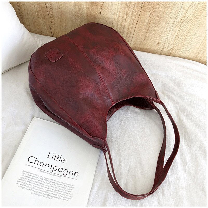 High-Capcaity PU Leather Handbag