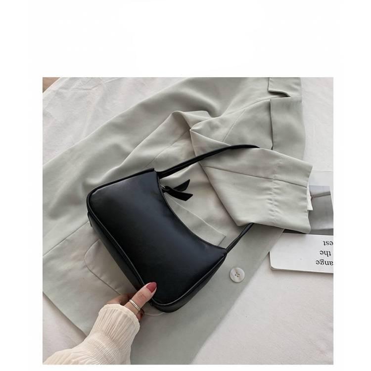Soft PU Leather Baguette Handbag