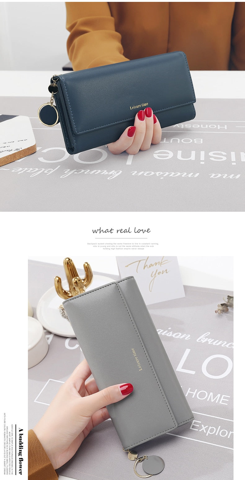 Leather Multi-Functional Long Wallet