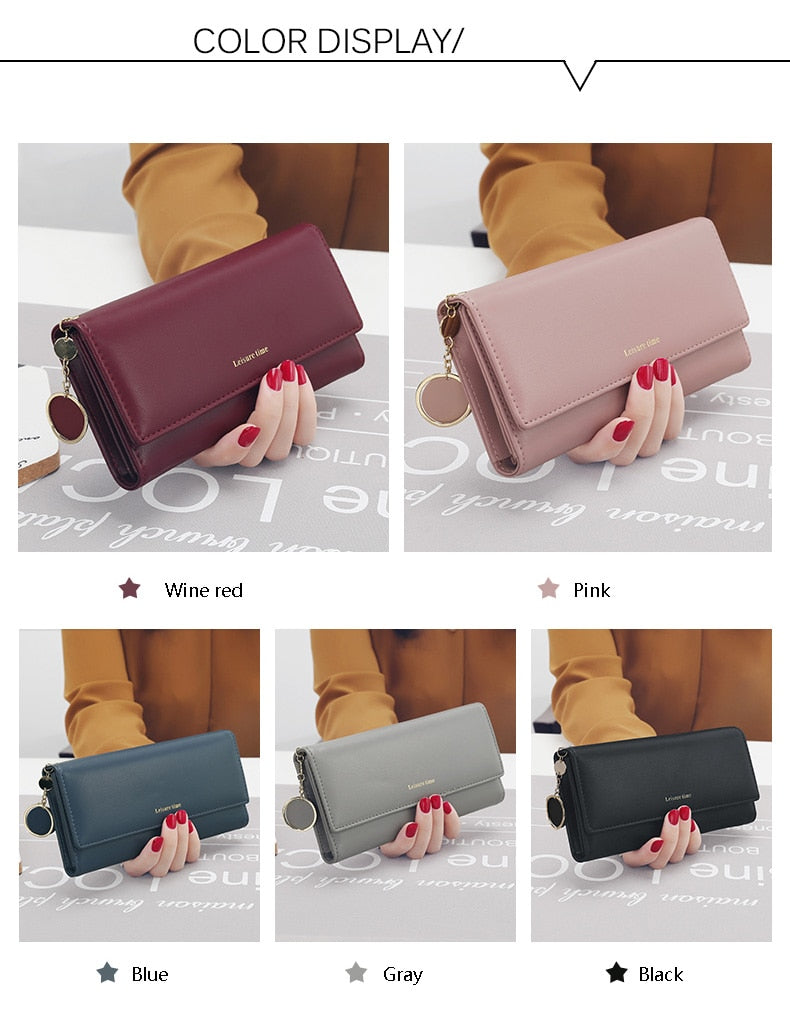 Leather Multi-Functional Long Wallet