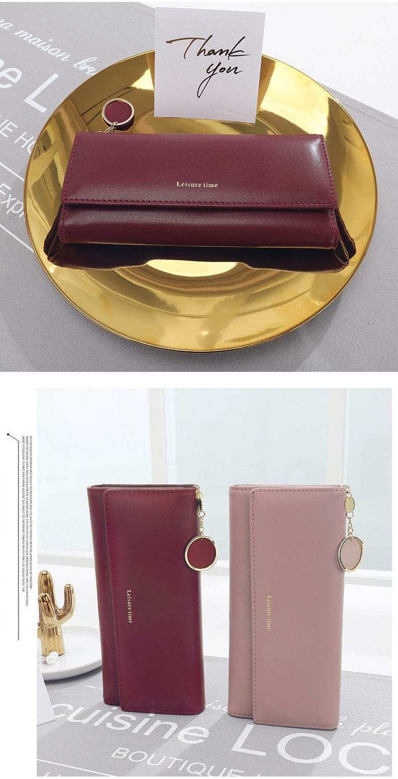 Leather Multi-Functional Long Wallet