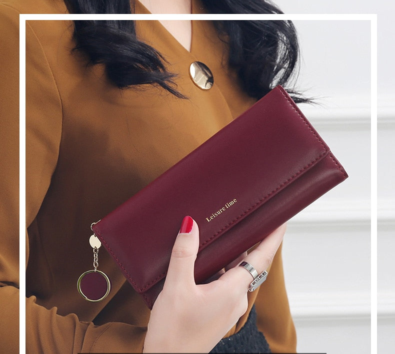 Leather Multi-Functional Long Wallet