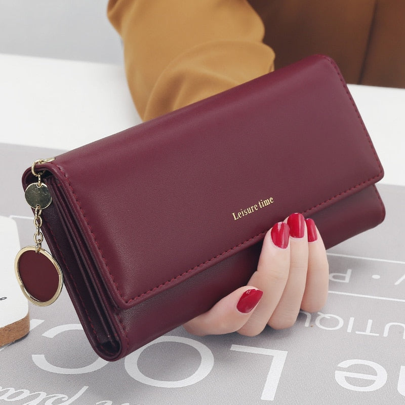 Leather Multi-Functional Long Wallet
