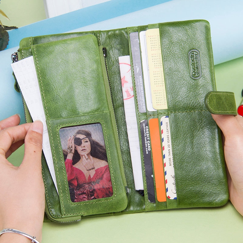 Large Capacity Leather Wallet