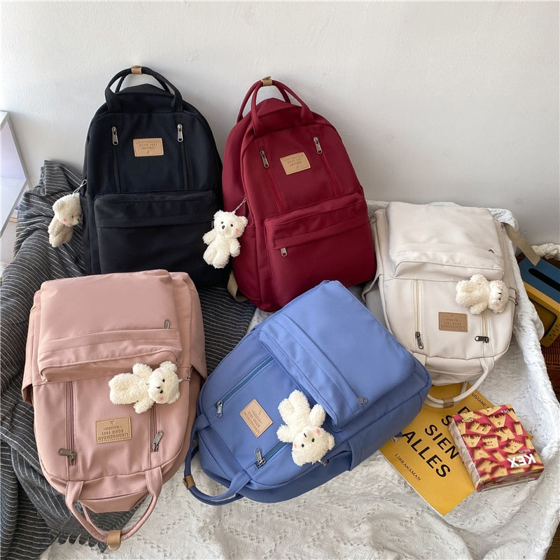 Multifunction Double Zipper Backpack