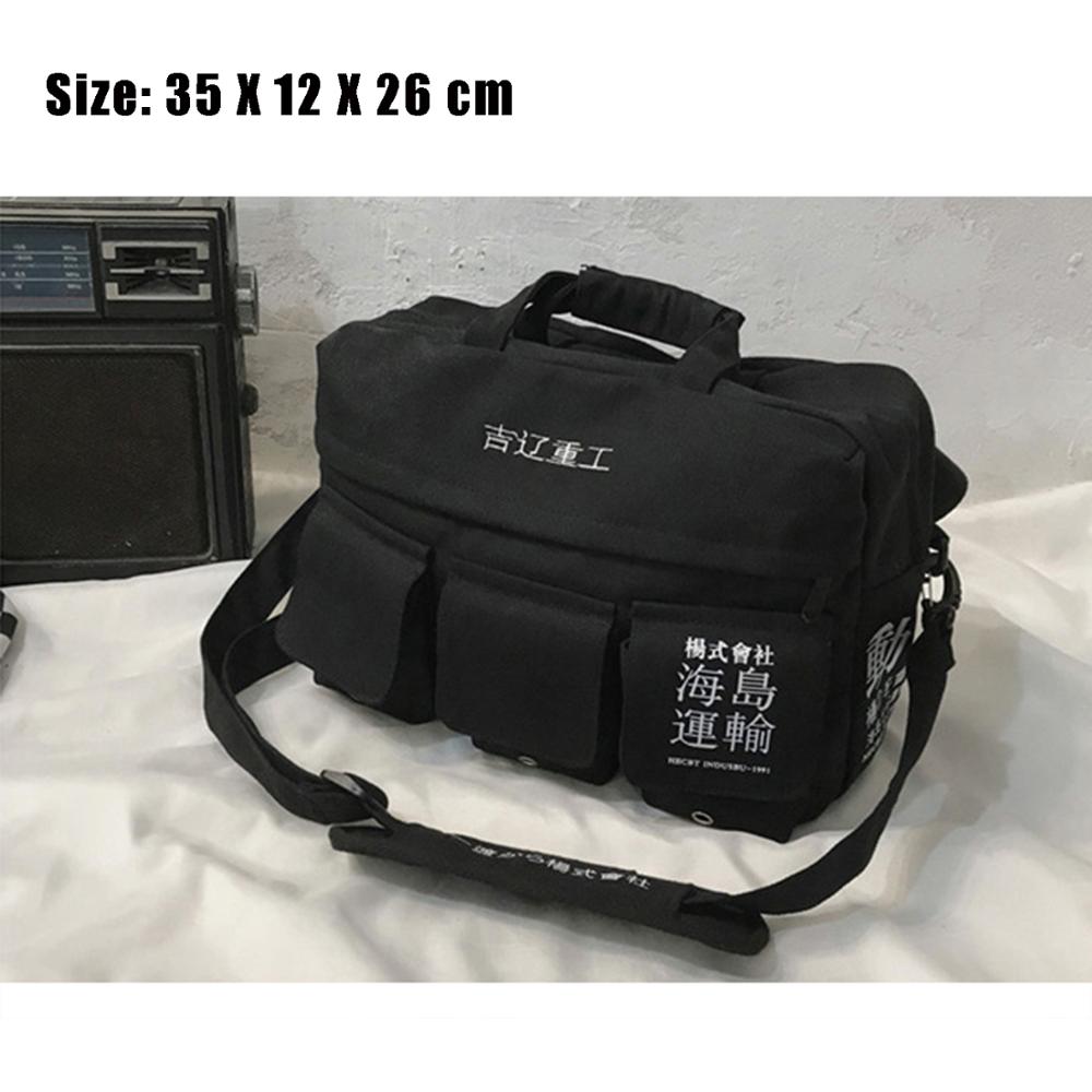 Canvas Unisex Backpack in Black and White