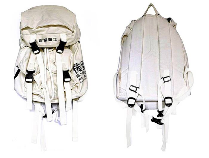 Canvas Unisex Backpack in Black and White