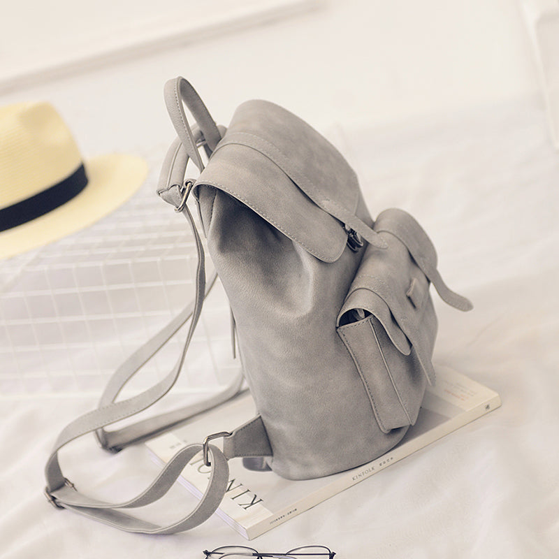 Vintage Solid Backpack