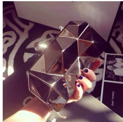 Geometric Three Dimensional Evening Clutch