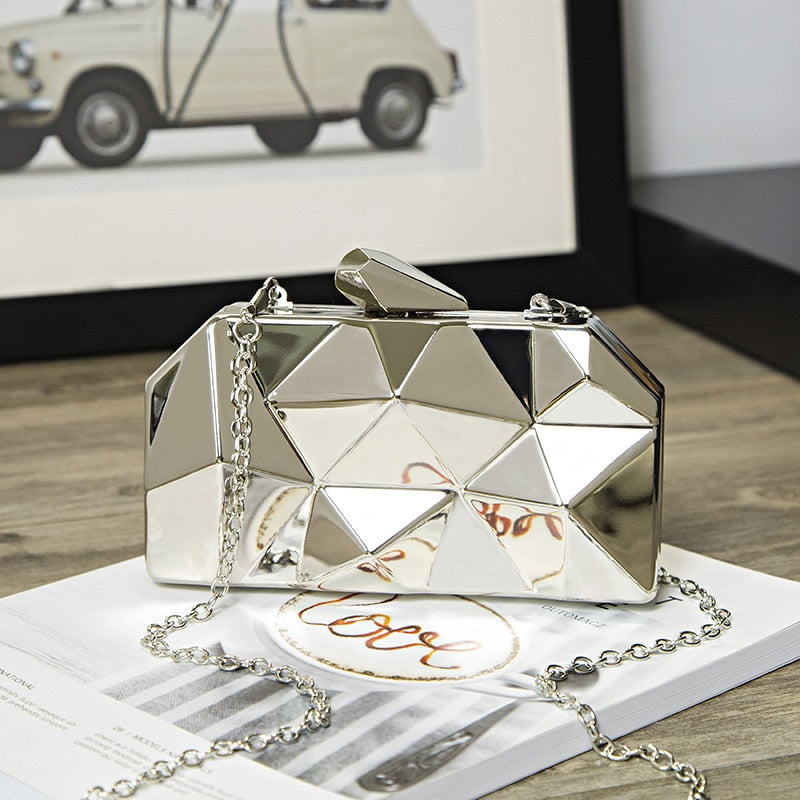 Geometric Three Dimensional Evening Clutch