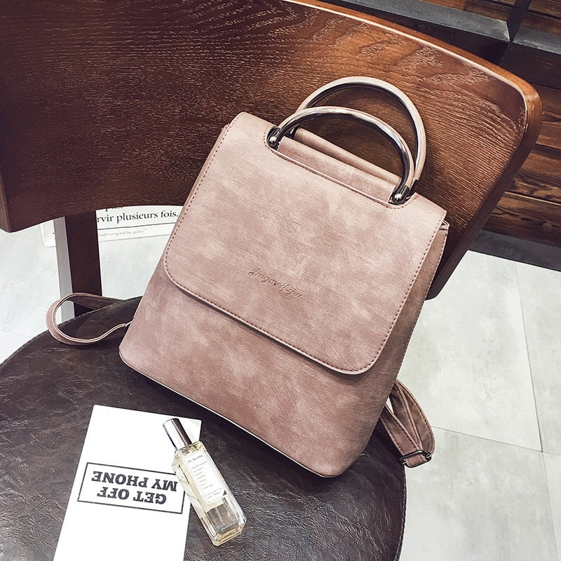 Marble Eco-Leather Backpack