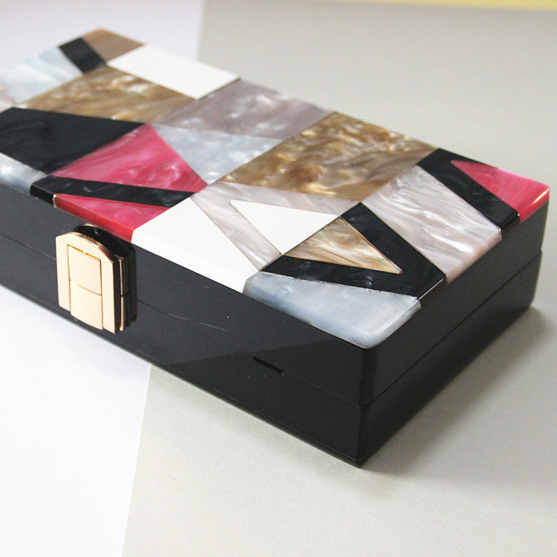 Modern Geometric Pattern Clutch