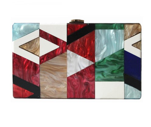 Modern Geometric Pattern Clutch