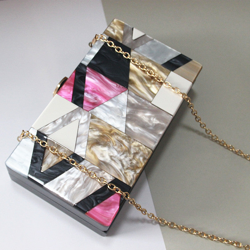 Modern Geometric Pattern Clutch