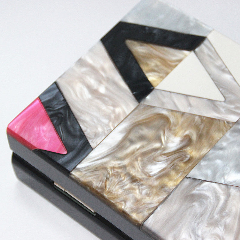 Modern Geometric Pattern Clutch