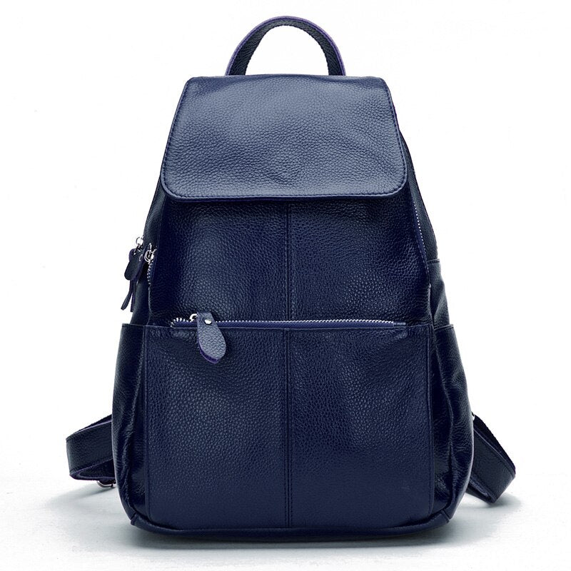 Casual Colorful Genuine Leather Backpack