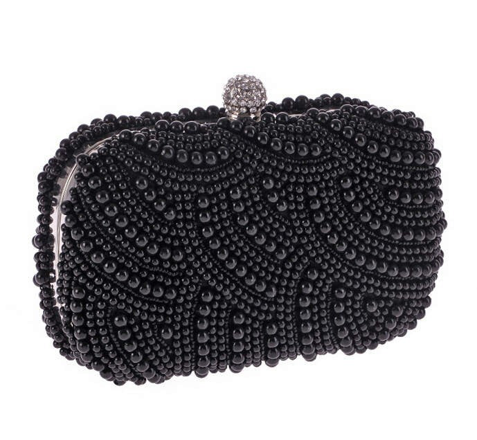 Elegant Pearl Chain Evening Clutch