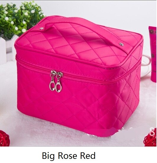 Quilted Design Large Capacity Cosmetic Bag