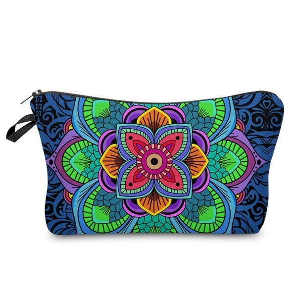 Vintage 3D Printed Cosmetic Bag