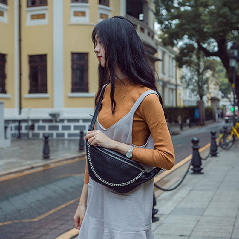Fashion Waist Bag with Chains