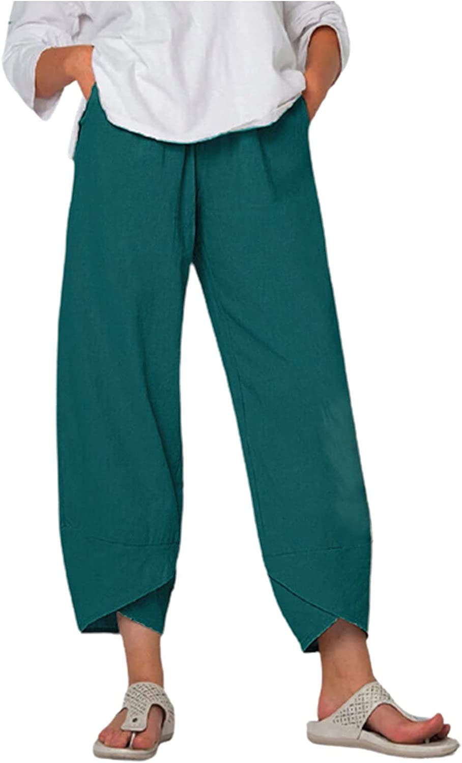 Palazzo Lounge Pants Wide Leg Printed Cropped Bottoms Baggy Trousers Sweatpants